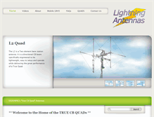 Tablet Screenshot of lightningantennas.com